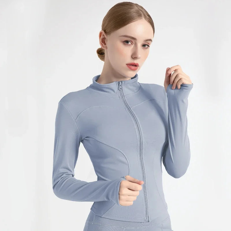 Slim Fit Long-Sleeve Fitness Coat