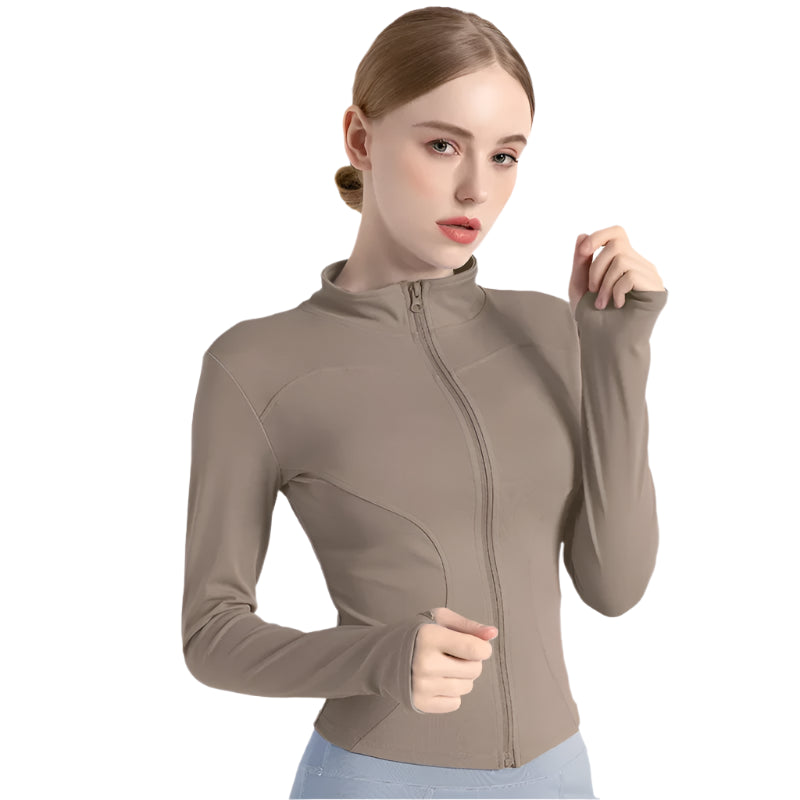 Slim Fit Long-Sleeve Fitness Coat