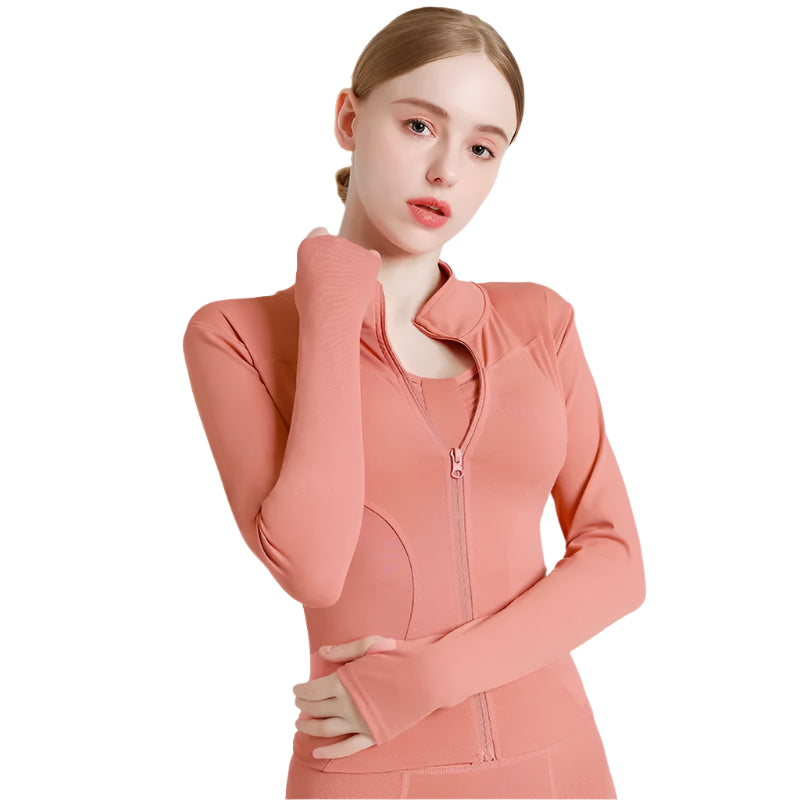 Slim Fit Long-Sleeve Fitness Coat