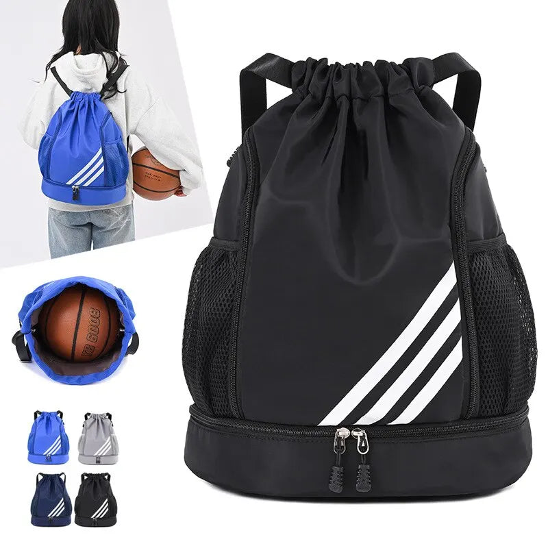 Waterproof Sports Backpack with Basketball Pouch