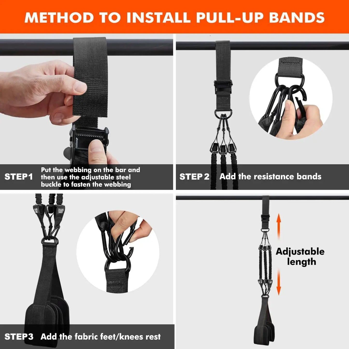 Pull-Up Assistance Band with Auxiliary Trainer