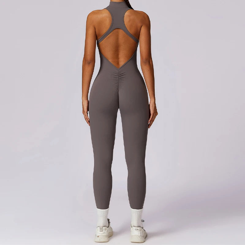 Women's V-Back Sports Jumpsuit