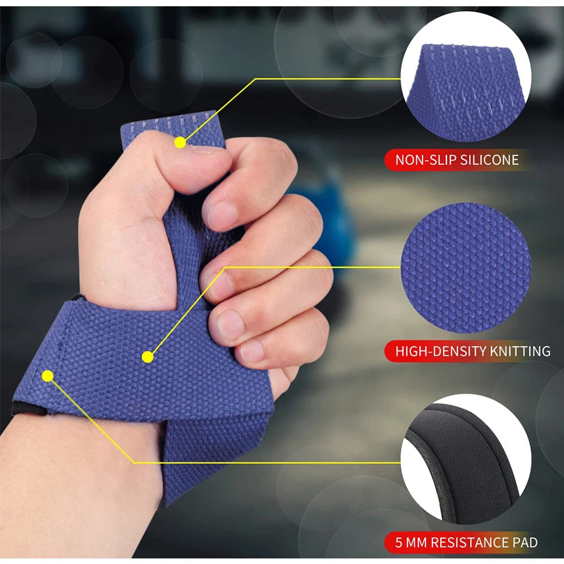 Anti-Slip Silicone Weightlifting Straps