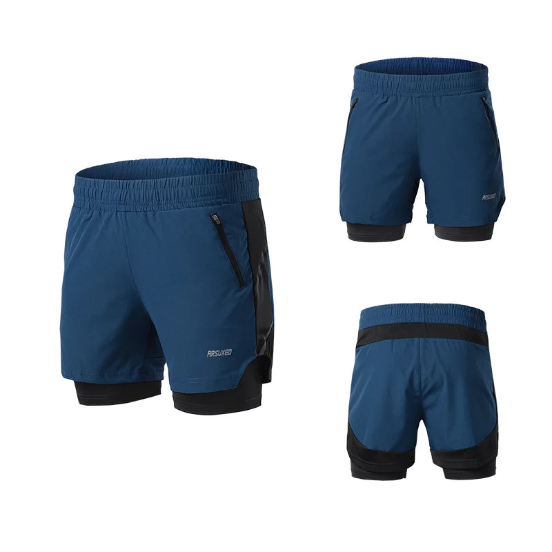 Men's 2-in-1 Running & Fitness Shorts