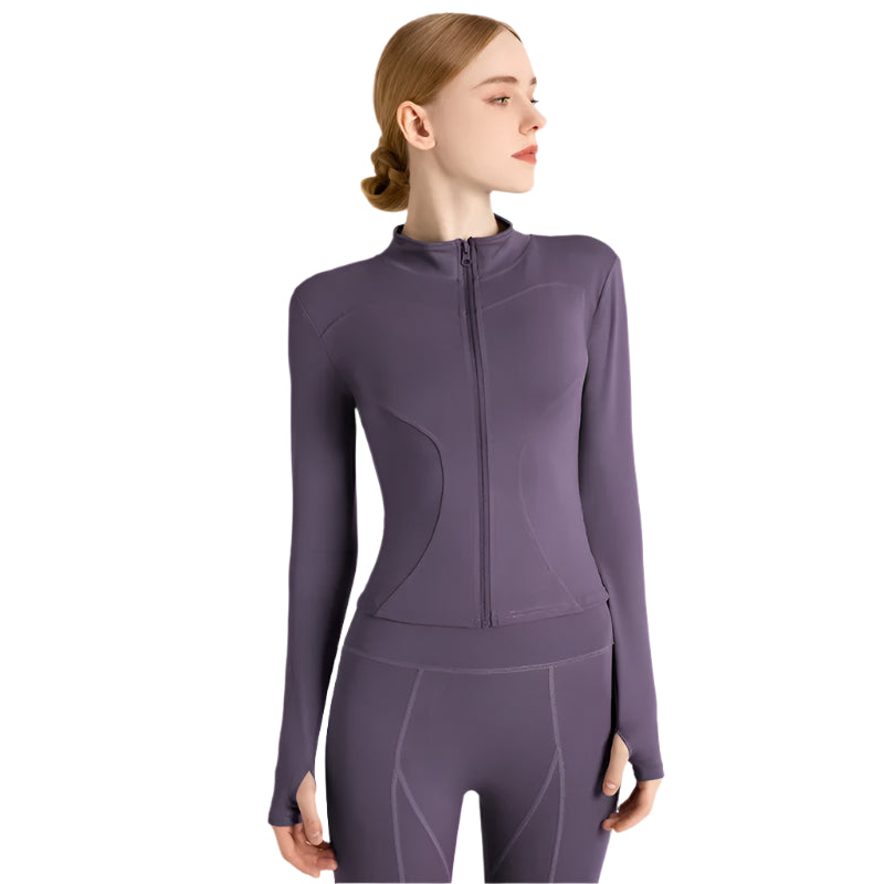 Slim Fit Long-Sleeve Fitness Coat